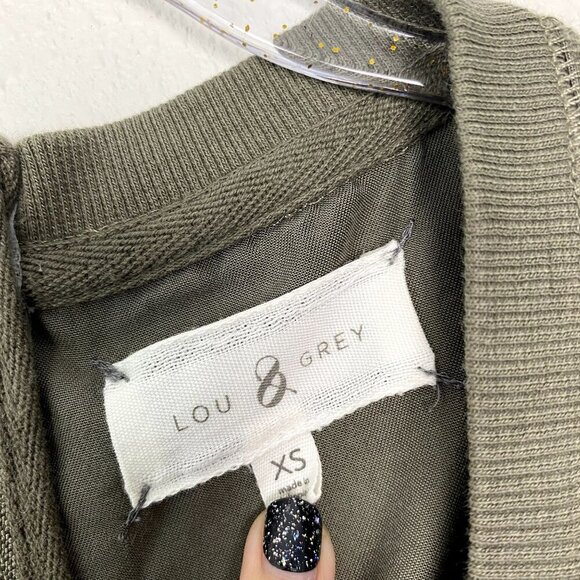 Lou & Grey Womens XS Olive Green Lyocell Drawstring Waist Sleeveless Tank Dress - Picture 5 of 8